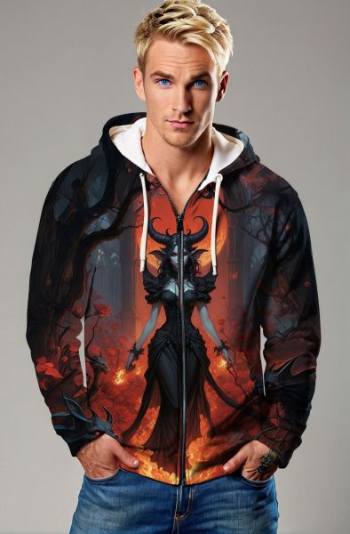Aries Zodiac Collection: The Eternal Queen Hoodie, Sweatshirt, Zip-Up, T-Shirt-Zip Up Hoodie