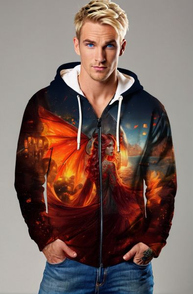 Aries Zodiac Collection: The Fiery Sorceress Hoodie, Sweatshirt, Zip-Up, Shirt