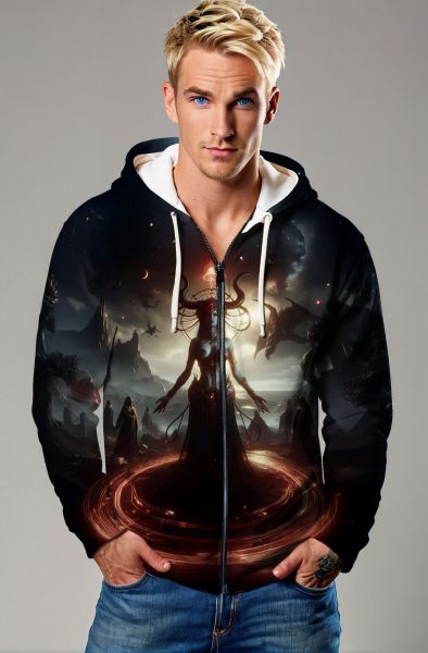 Aries Zodiac Collection: The Dark Flame Queen Hoodie, Sweatshirt, Zip-Up, T-Shirt-Zip Up Hoodie