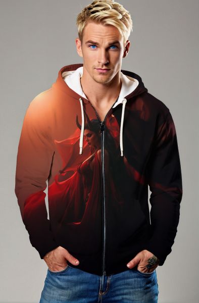 Aries Zodiac Collection: The Flame-Born Queen-Zip Up Hoodie