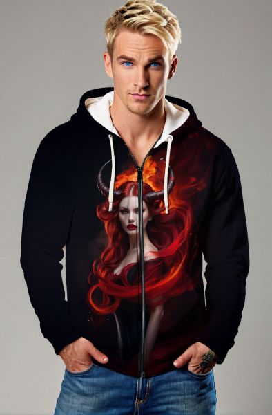Aries Zodiac Collection: The Flame of Passion Hoodie, Sweatshirt, Zip-Up, T-Shirt-Zip Up Hoodie
