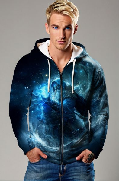 Aquarius Zodiac Collection: Elemental Flow Hoodie, Sweatshirt, Zip-Up, T-Shirt
