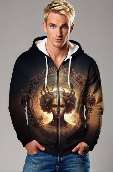 Cancer Zodiac Collection: The Mystic Queen Hoodie, Sweatshirt, Zip-Up, T-Shirt-Zip Up Hoodie