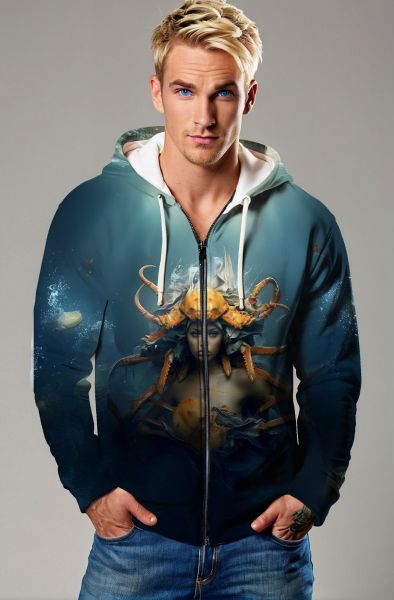 Cancer Zodiac Collection: The Oceanic Queen Hoodie, Sweatshirt, Zip-Up,