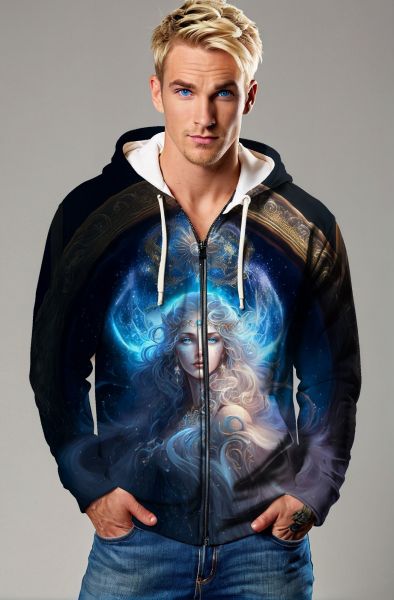Cancer Zodiac Collection: The Oceanic Monarch Hoodie, Sweatshirt, Zip-Up, T-Shirt-Zip Up Hoodie