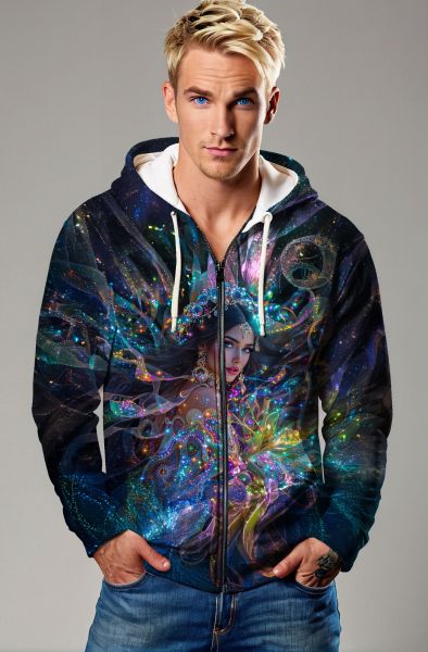 Cancer Zodiac Collection: The Moonlit Protector Hoodie, Sweatshirt, Zip-Up, T-Shirt-Zip Up Hoodie