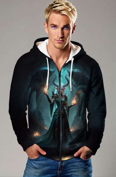 Capricorn Zodiac Collection: The Mystical Sorceress Hoodie, Sweatshirt, Zip-Up, T-Shirt-Zip Up Hoodie