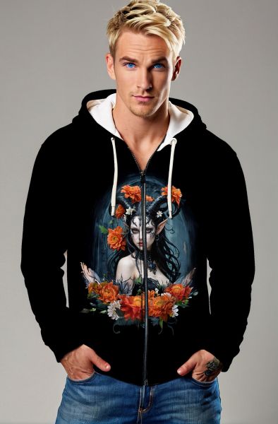 Capricorn Zodiac Collection: The Dark Empress Hoodie, Sweatshirt, Zip-Up, T-Shirt-Zip Up Hoodie