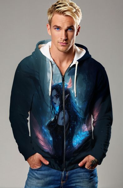 Capricorn Zodiac Collection: The Nightfall Guardian Hoodie, Sweatshirt, Zip-Up, T-Shirt-Zip Up Hoodie