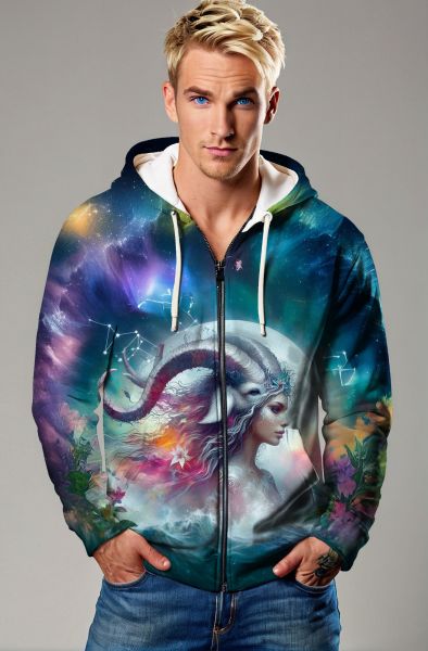 Capricorn Zodiac Collection: The Cosmic Ram Hoodie, Sweatshirt, Zip-Up, T-Shirt