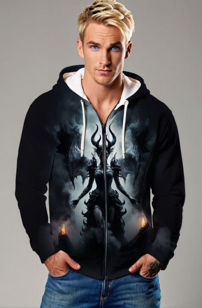 Capricorn Zodiac Collection: The Midnight Sorceress Hoodie, Sweatshirt, Zip-Up, T-Shirt-Zip Up Hoodie