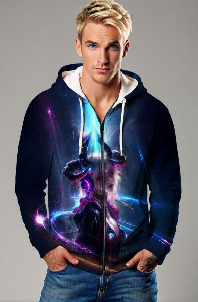 Capricorn Zodiac Collection: The Cosmic Ruler Hoodie, Sweatshirt, Zip-Up, T-Shirt-Zip Up Hoodie