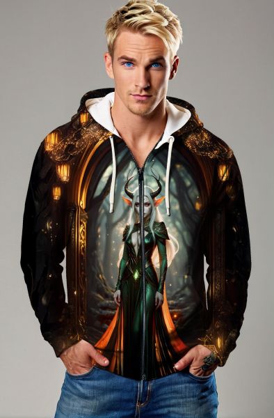 Capricorn Zodiac Collection: The Enigmatic Queen Hoodie, Sweatshirt, Zip-Up, T-Shirt-Zip Up Hoodie