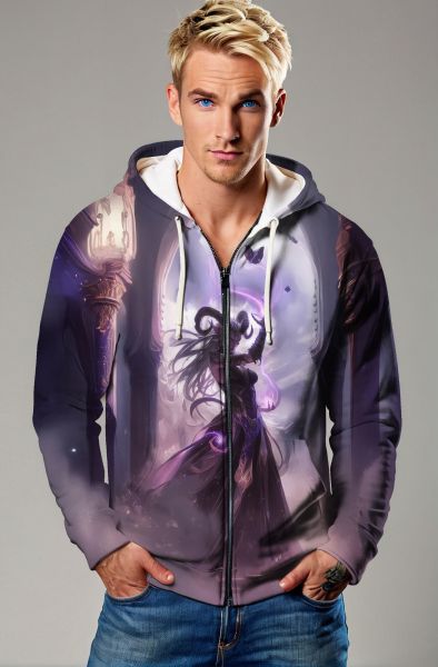 Capricorn's Divine Charm: The Enigmatic Sorceress Hoodie, Sweatshirt, Zip-Up, T-Shirt-Zip Up Hoodie