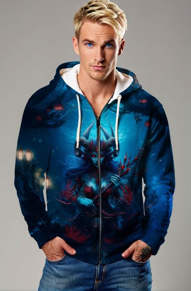 Capricorn's Sea Goddess: The Power of the Ocean Hoodie, Sweatshirt, Zip-Up, T-Shirt-Zip Up Hoodie