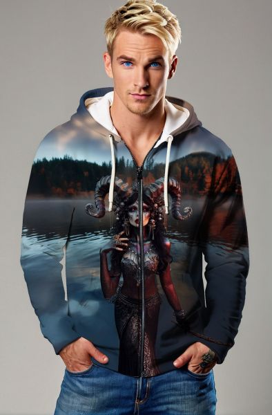 Capricorn's Shadow Embrace: The Mystic Queen Hoodie, Sweatshirt, Zip-Up, T-Shirt