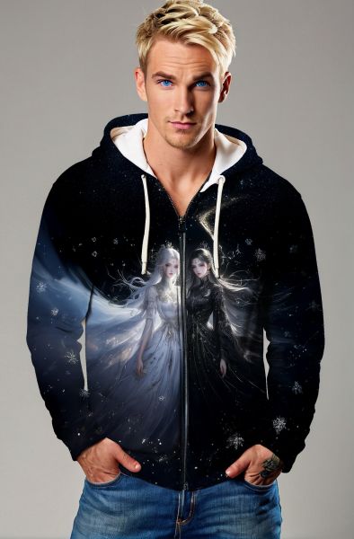 Gemini Zodiac Collection: Cosmic Reflection Twins Hoodie, Sweatshirt, Zip-Up, T-Shirt