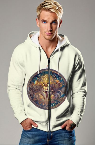 Gemini Zodiac Collection: Enchanted Mirror Dual Reflection Hoodie, Sweatshirt, Zip-Up, T-Shirt-Zip Up Hoodie