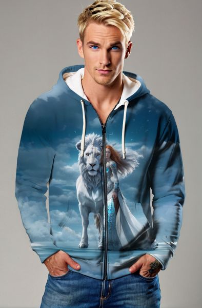 Lion's Majesty: The Celestial Queen's Strength Hoodie, Sweatshirt, Zip-Up, T-Shirt