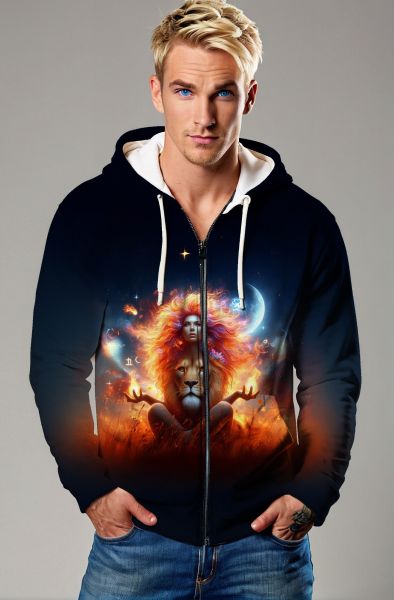 Majestic Mane: The Royal Lioness Hoodie, Sweatshirt, Zip-Up, T-Shirt-Zip Up Hoodie