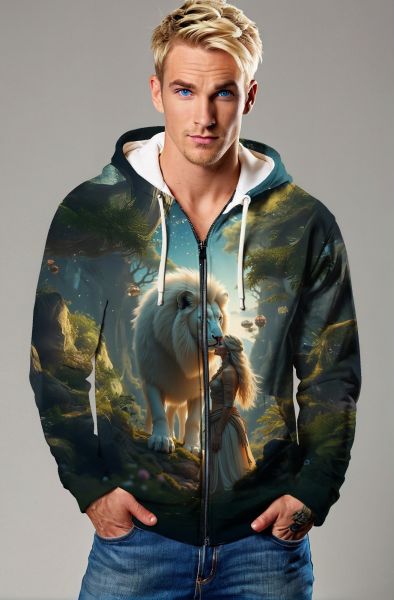 Mystic Pride: The Celestial Bond Hoodie, Sweatshirt, Zip-Up, T-Shirt-Zip Up Hoodie