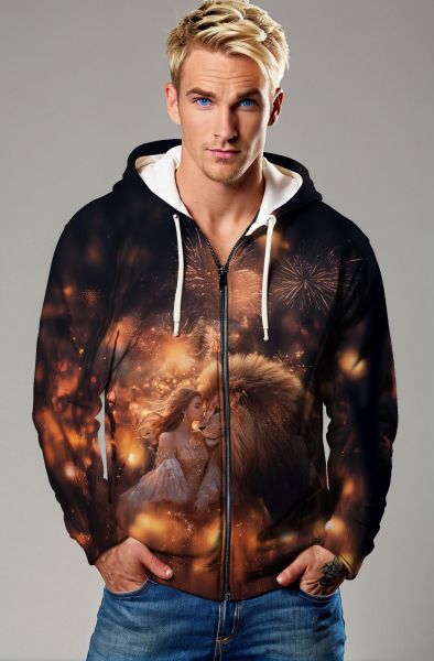 The Royal Fire: Embrace of the Lioness Hoodie, Sweatshirt, Zip-Up, T-Shirt-Zip Up Hoodie