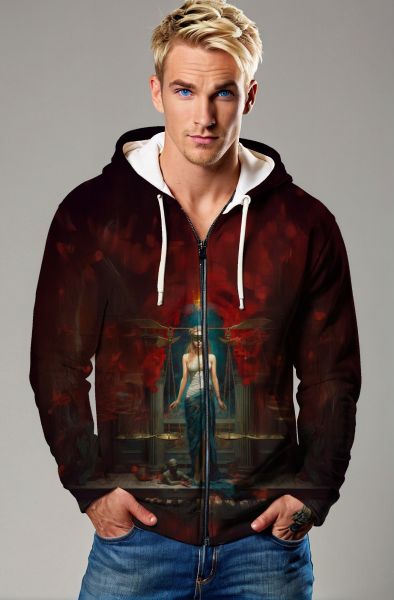 Libra Zodiac Collection: Balance of Power in the Forest - Hoodie, Sweatshirt, Zip-Up, T-Shirt-Zip Up Hoodie