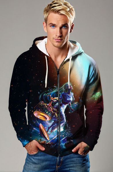 Libra Zodiac Collection: Celestial Judgment - The Midnight Guardian Hoodie, Sweatshirt, Zip-Up, T-Shirt-Zip Up Hoodie