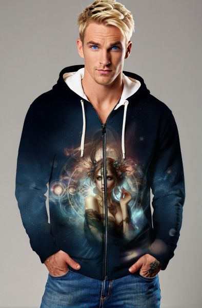 Libra Zodiac Collection: The Eternal Balance - Embracing the Elements-Zip Up Hoodie