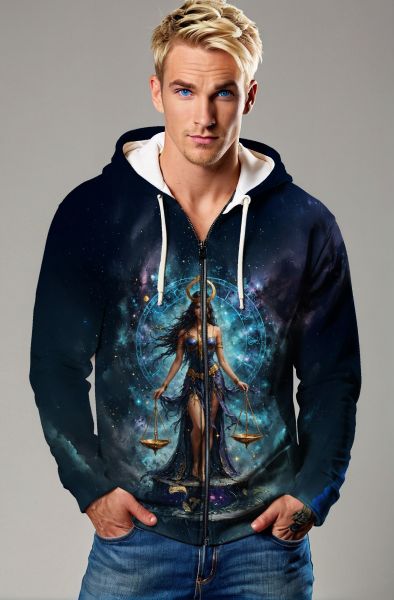 Libra Zodiac Collection: Celestial Justice - The Queen of Stars Hoodie, Sweatshirt, Zip-Up, T-Shirt