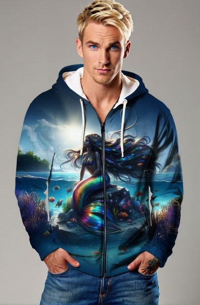 Mystic Waters: The Luminescent Pisces Hoodie, Sweatshirt, Zip-Up, T-Shirt-Zip Up Hoodie