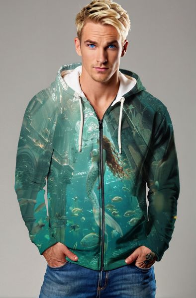 Ocean's Mystical Dance: The Pisces Enchantment Hoodie