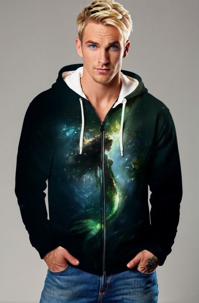 Pisces Symphony: The Ocean's Whispers Sweatshirt-Zip Up Hoodie