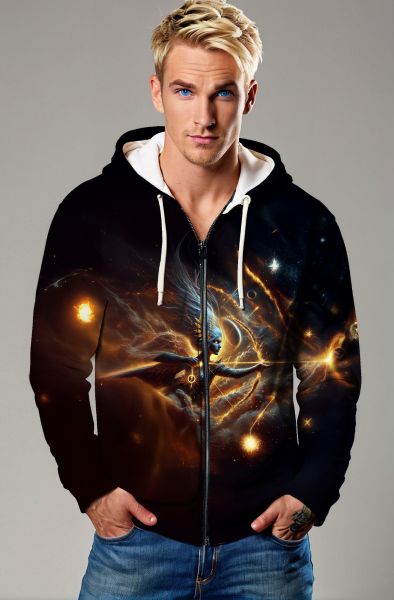 Sagittarius' Cosmic Archer: The Celestial Huntress Hoodie, Sweatshirt, Zip-Up, T-Shirt
