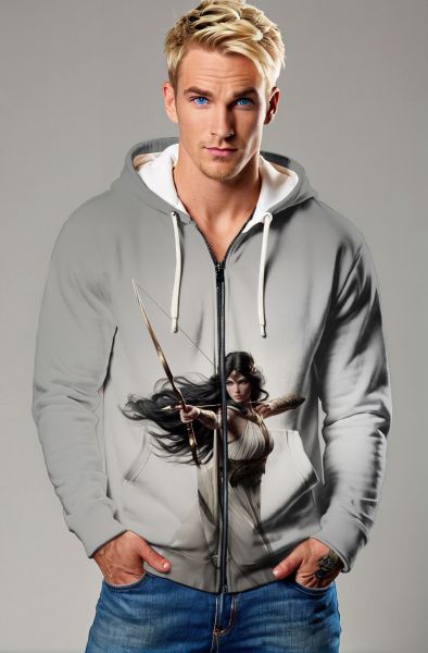 Sagittarius' Spirit of the Forest: The Mystic Archer Hoodie, Sweatshirt, Zip-Up, T-Shirt-Zip Up Hoodie