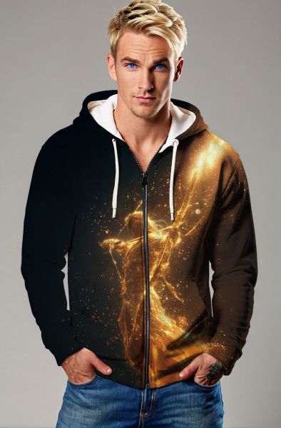 Sagittarius' Cosmic Archer: The Stars Align Hoodie, Sweatshirt, Zip-Up, T-Shirt-Zip Up Hoodie