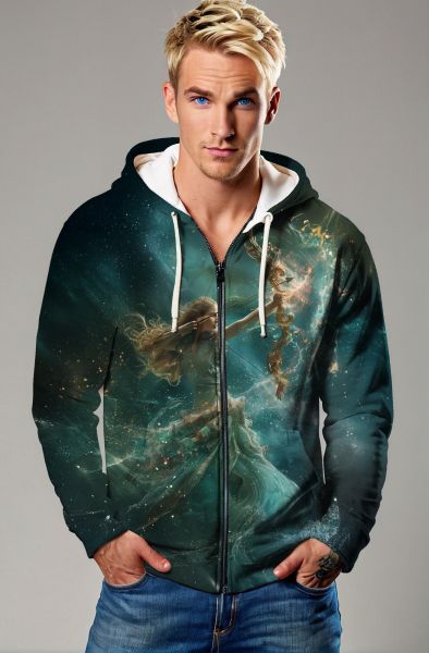 Sagittarius' Cosmic Archer: The Nebula’s Bow Hoodie, Sweatshirt, Zip-Up, T-Shirt-Zip Up Hoodie