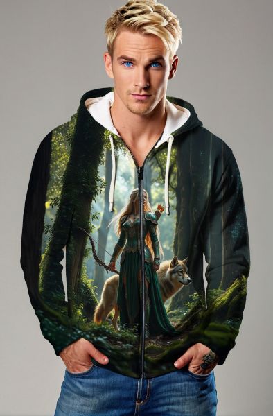 Sagittarius' Ethereal Voyager: The Galactic Archer Hoodie, Sweatshirt, Zip-Up, T-Shirt