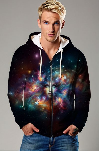 Scorpio Zodiac Collection: Mystic Sorcerer and Celestial Empress Double-Faced Design Hoodie, Sweatshirt, Zip-Up, T-Shirt-Zip Up Hoodie