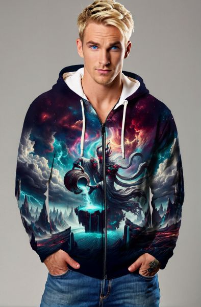 Scorpio Zodiac Collection: The Celestial Ruler Hoodie, Sweatshirt, Zip-Up, T-Shirt-Zip Up Hoodie