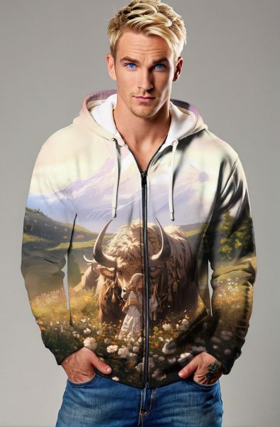Taurus Zodiac Collection: The Guardian of the Fields Hoodie, Sweatshirt, Zip-Up, T-Shirt-Zip Up Hoodie