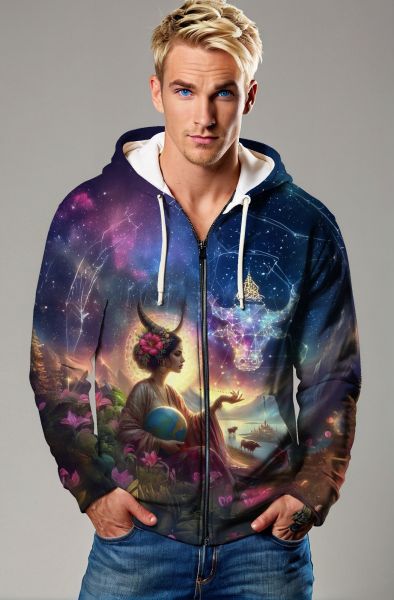 Taurus Zodiac Collection: The Floral Spirit Hoodie, Sweatshirt, Zip-Up, T-Shirt