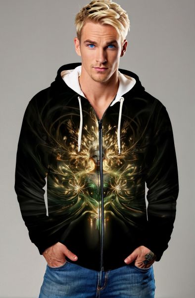 Taurus Zodiac Collection: The Celestial Awakening Hoodie-Zip Up Hoodie