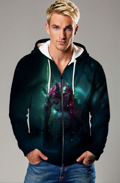Taurus Zodiac Collection: The Enchanted Forest Goddess Hoodie, Sweatshirt, Zip-Up, T-Shirt-Zip Up Hoodie
