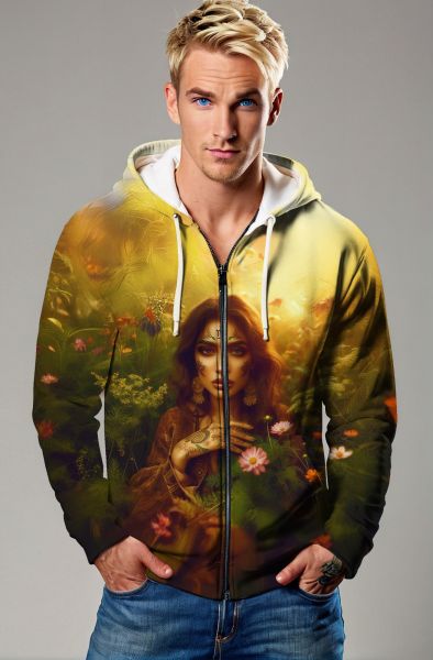 Virgo Zodiac Collection: The Garden Goddess Hoodie, Sweatshirt, Zip-Up, T-Shirt-Zip Up Hoodie