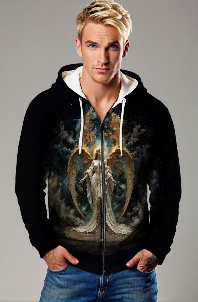 Virgo Zodiac Collection: The Angel of Light Hoodie, Sweatshirt, Zip-Up, T-Shirt-Zip Up Hoodie
