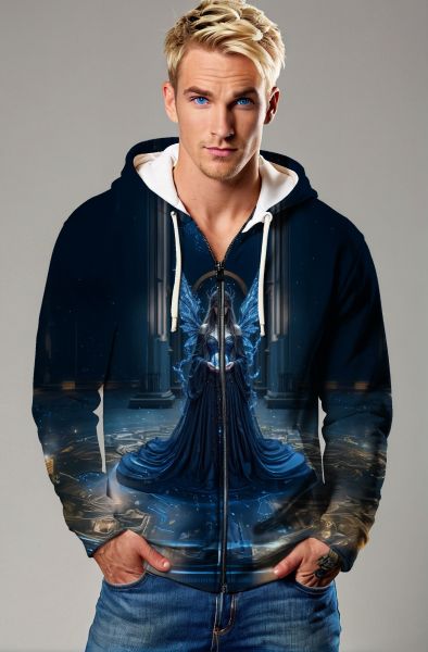 Virgo Zodiac Collection: The Celestial Maiden Hoodie, Sweatshirt, Zip-Up, T-Shirt-Zip Up Hoodie