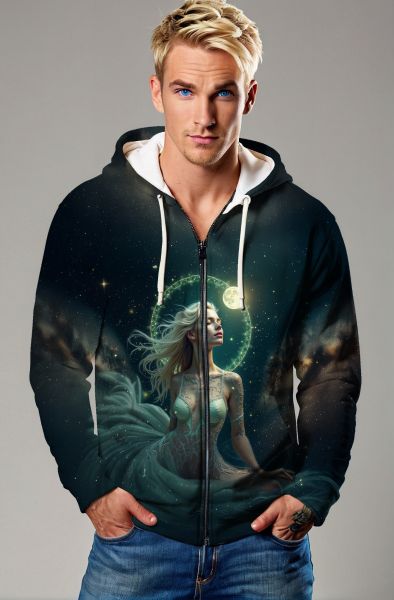 Virgo Zodiac Collection: The Celestial Maiden Hoodie, Sweatshirt, Zip-Up, T-Shirt-Zip Up Hoodie