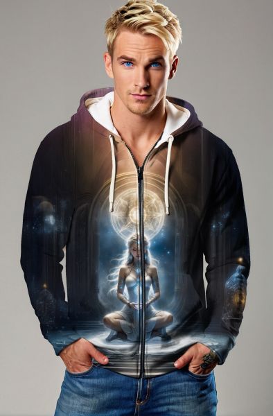 Virgo Zodiac Collection: The Cosmic Empress Hoodie, Sweatshirt, Zip-Up, T-Shirt-Zip Up Hoodie