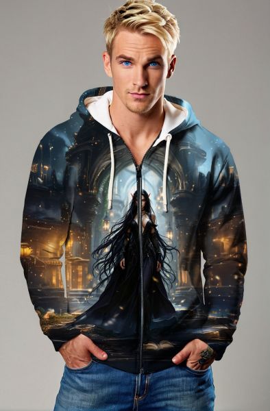 Virgo Zodiac Collection: The Celestial Seer Hoodie, Sweatshirt, Zip-Up, T-Shirt-Zip Up Hoodie